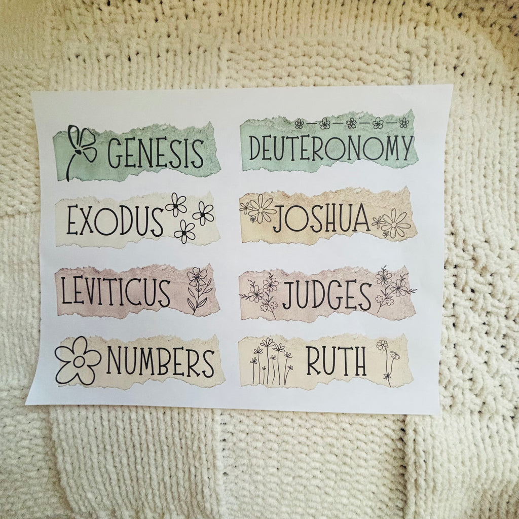 "Books of the Bible Titles" Printables