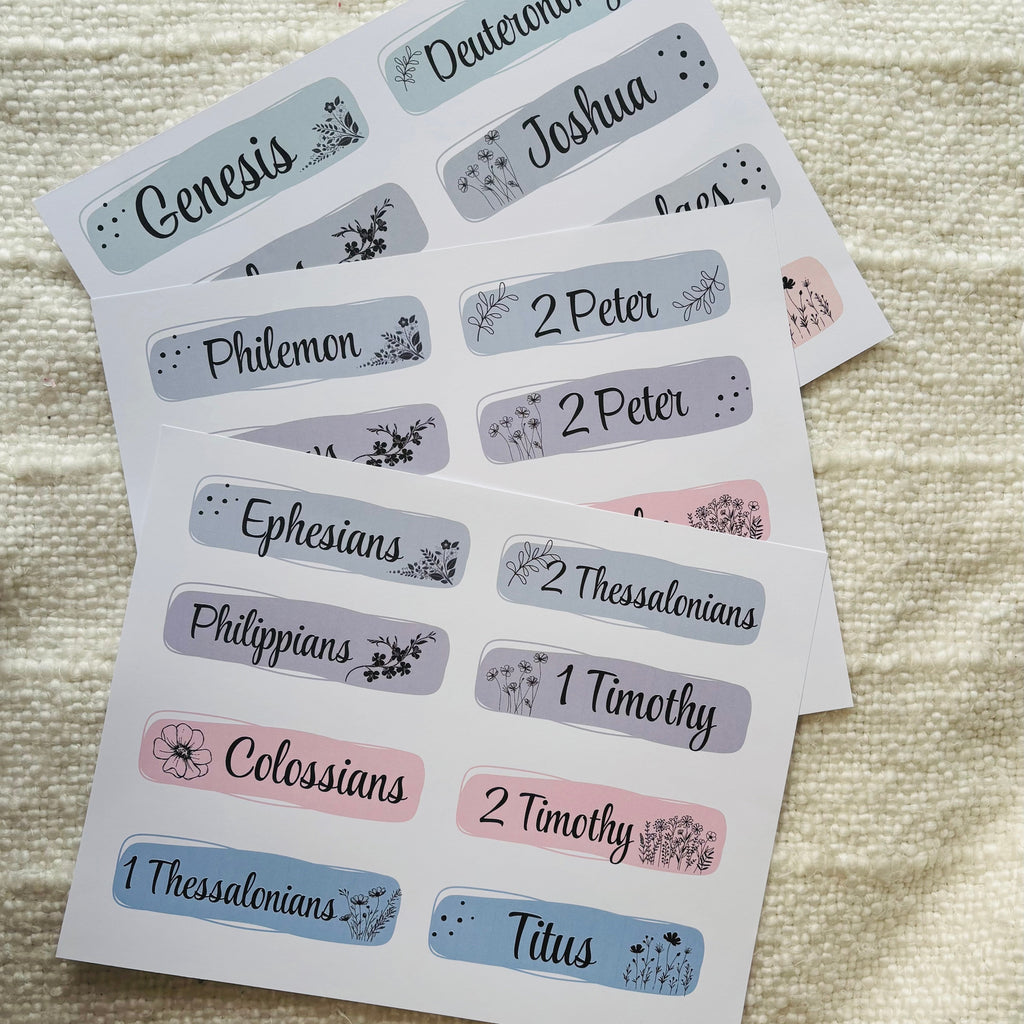 "Books of the Bible Titles" Printable