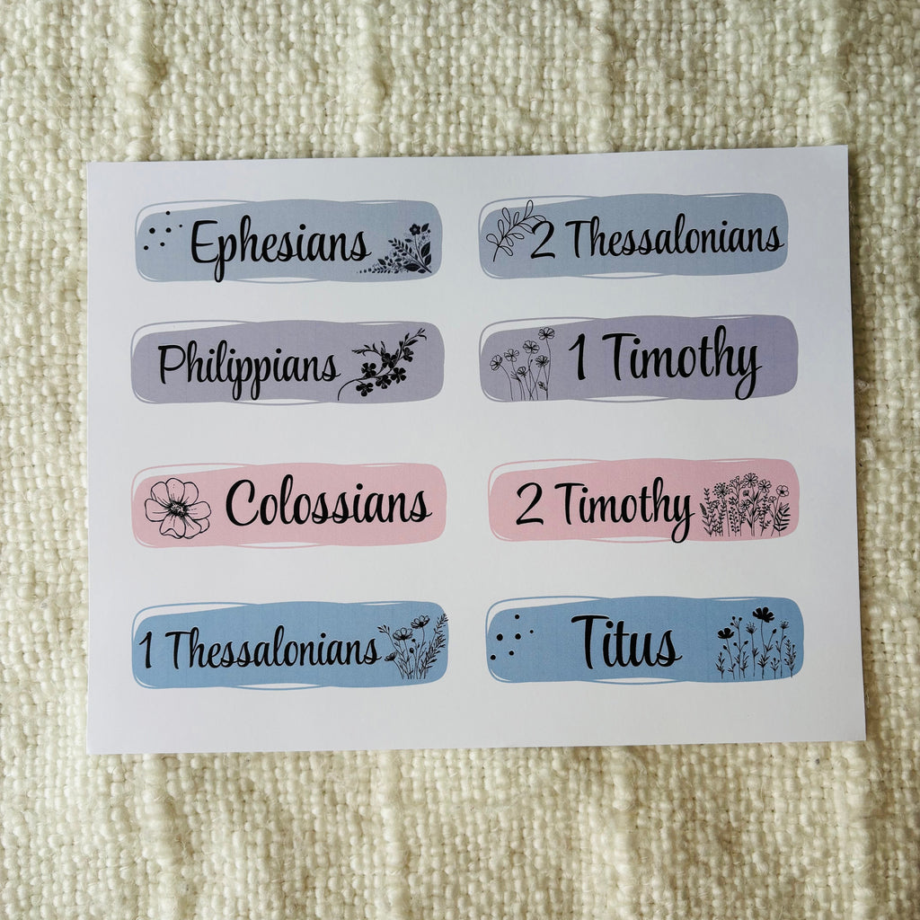 "Books of the Bible Titles" Printable