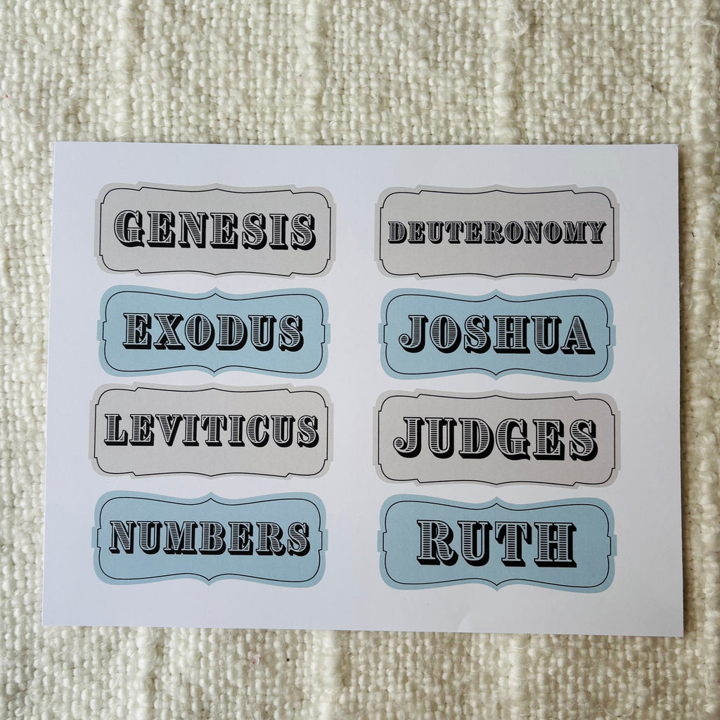 "Books of the Bible Titles" Printables