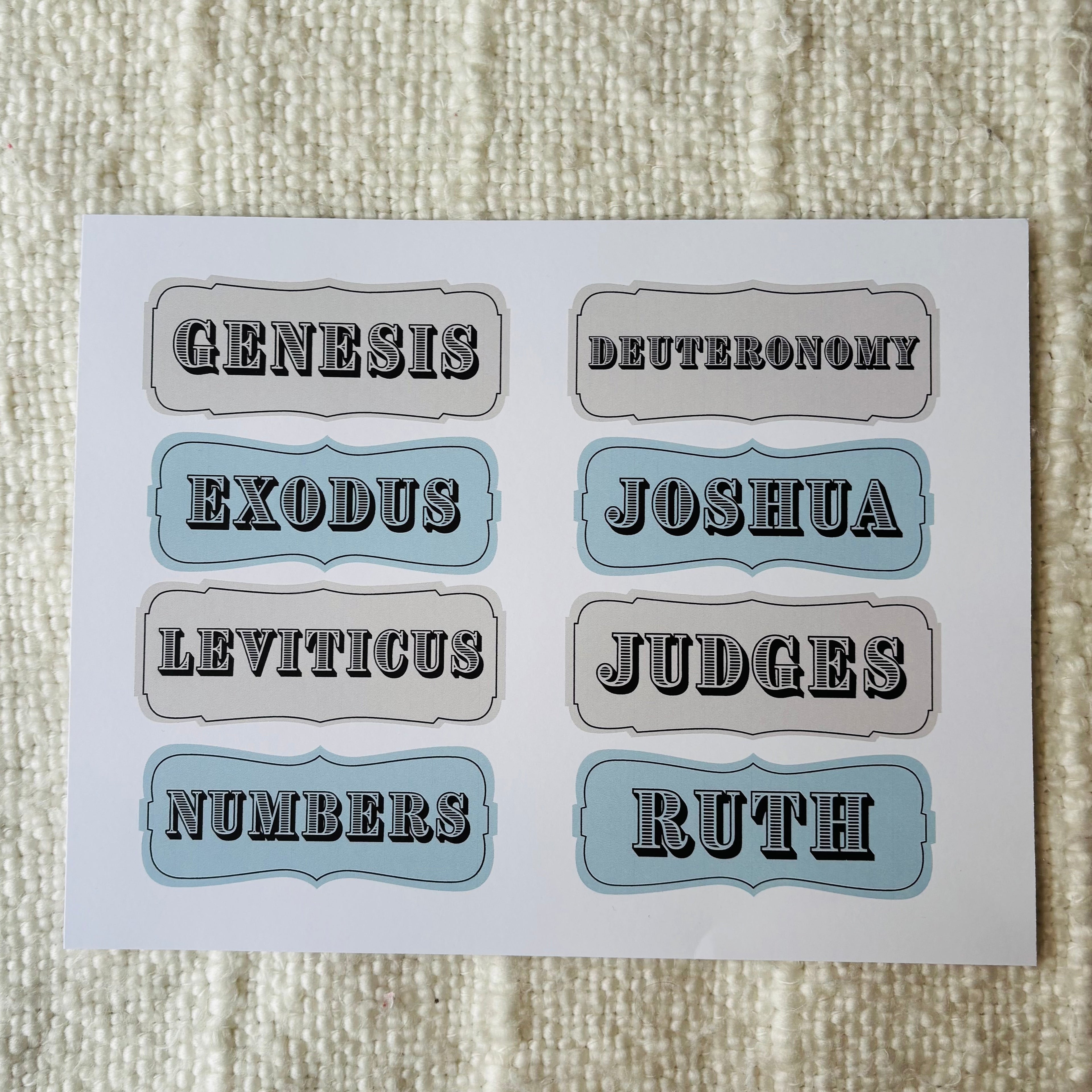 "Books of the Bible Titles" Printables