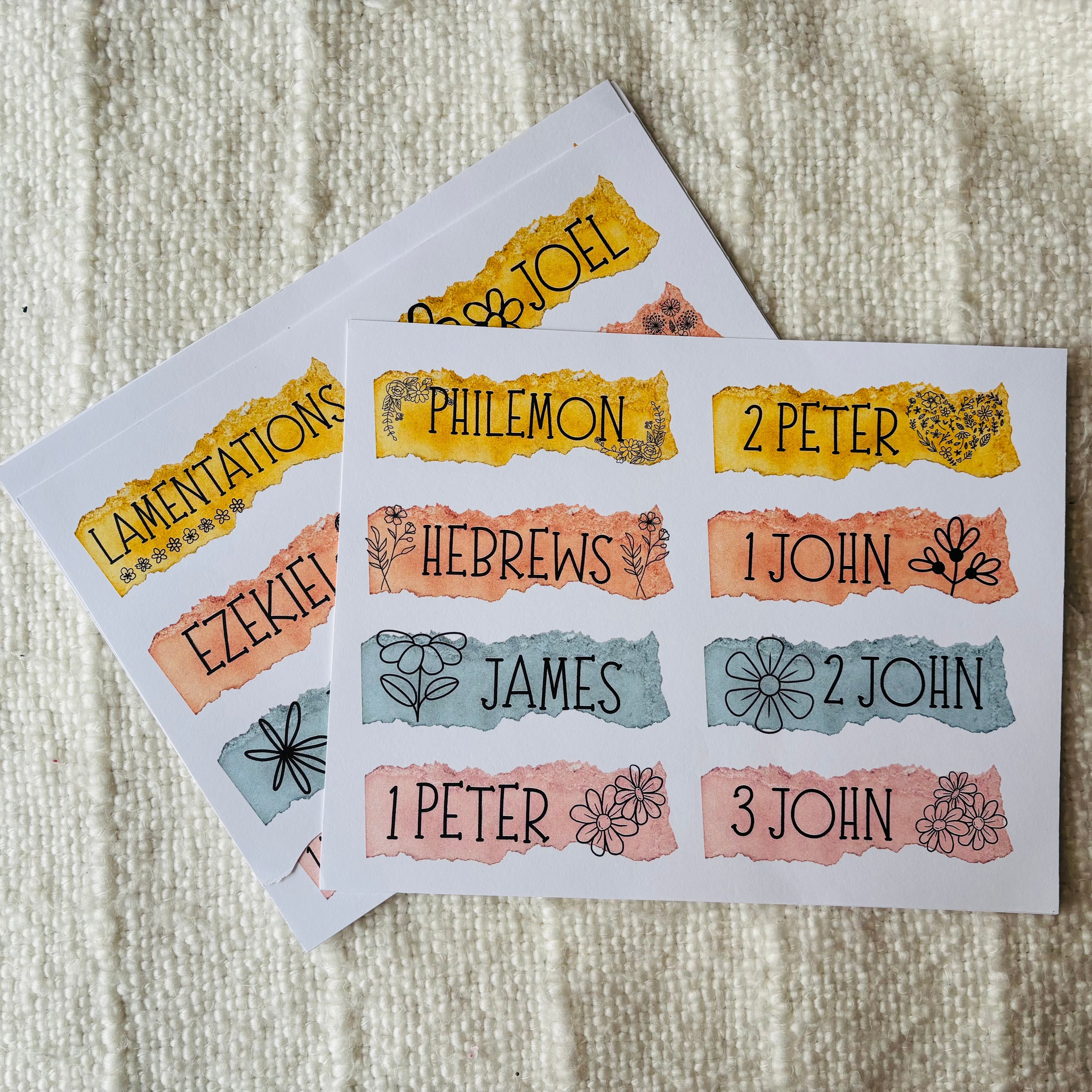 "Books of the Bible Titles" Printables