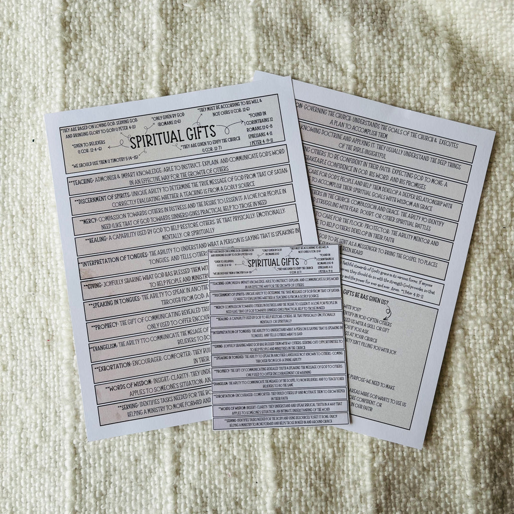 "Spiritual Gifts" Printable