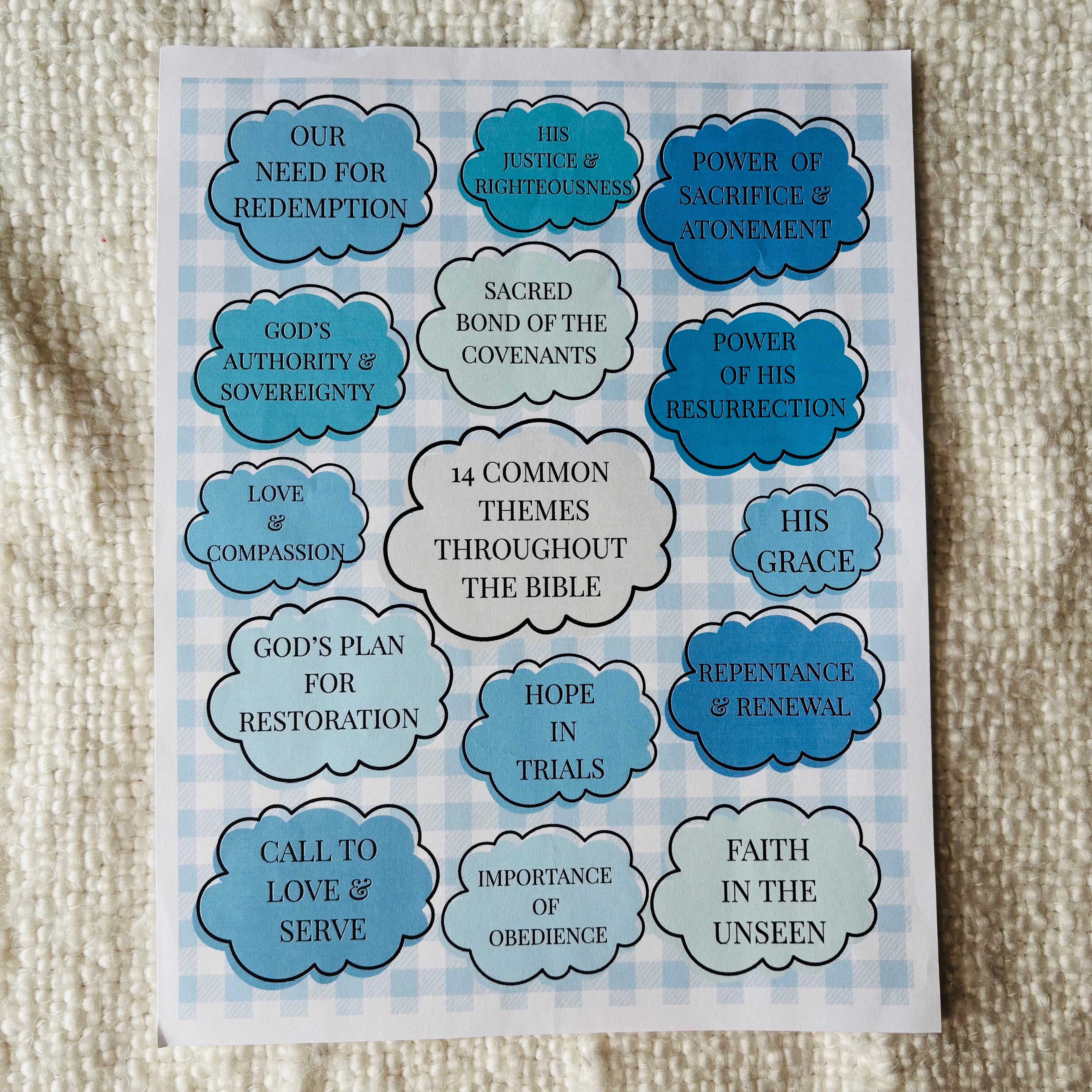 "Bible Themes" Printable