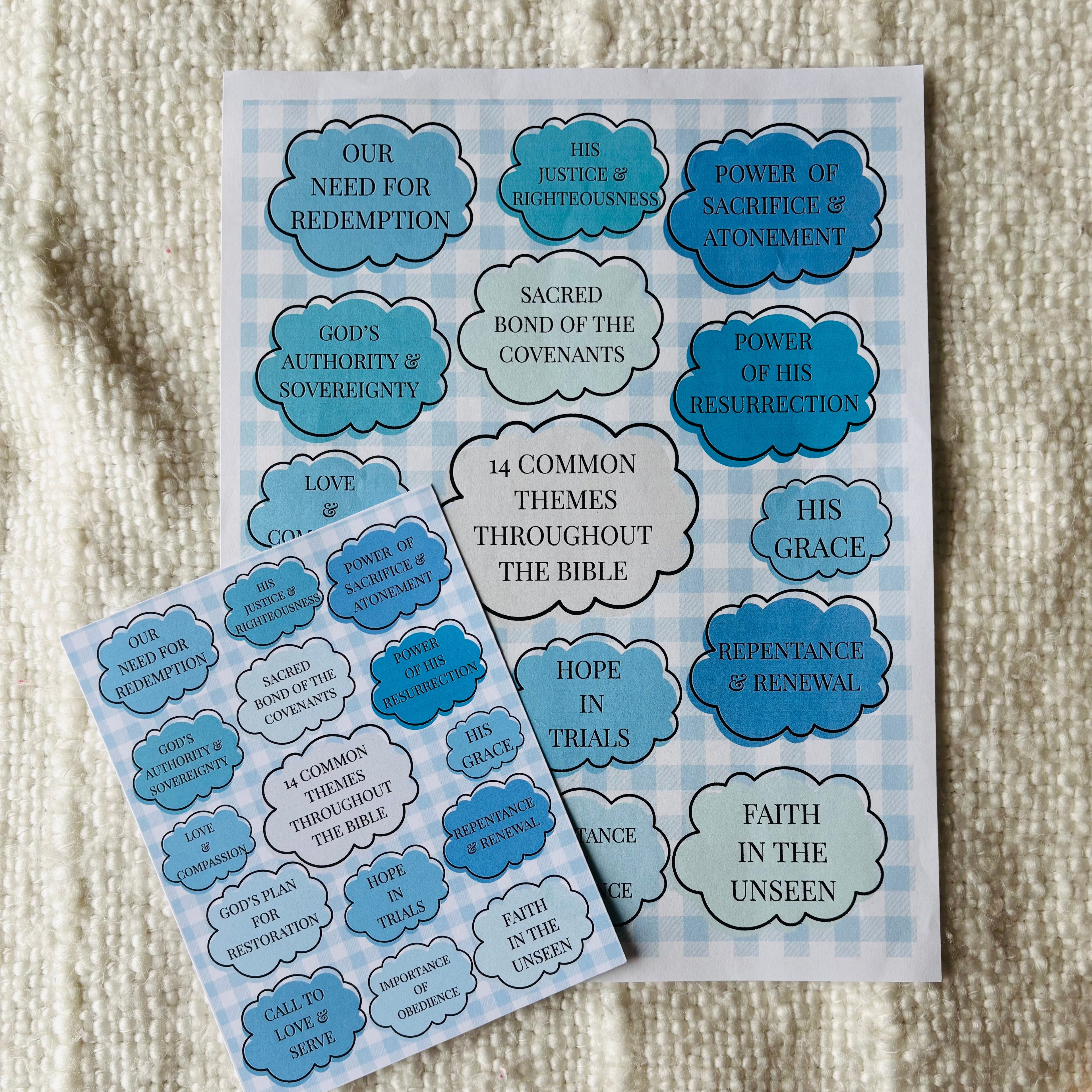 "Bible Themes" Printable