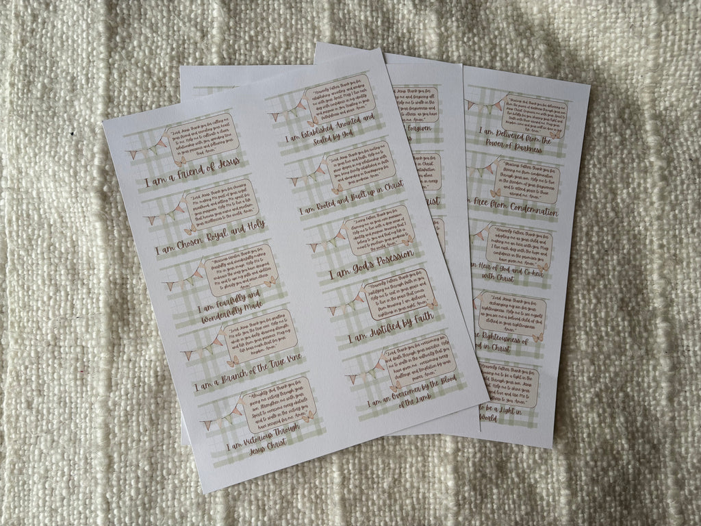"Identity in Christ" Printable Cards
