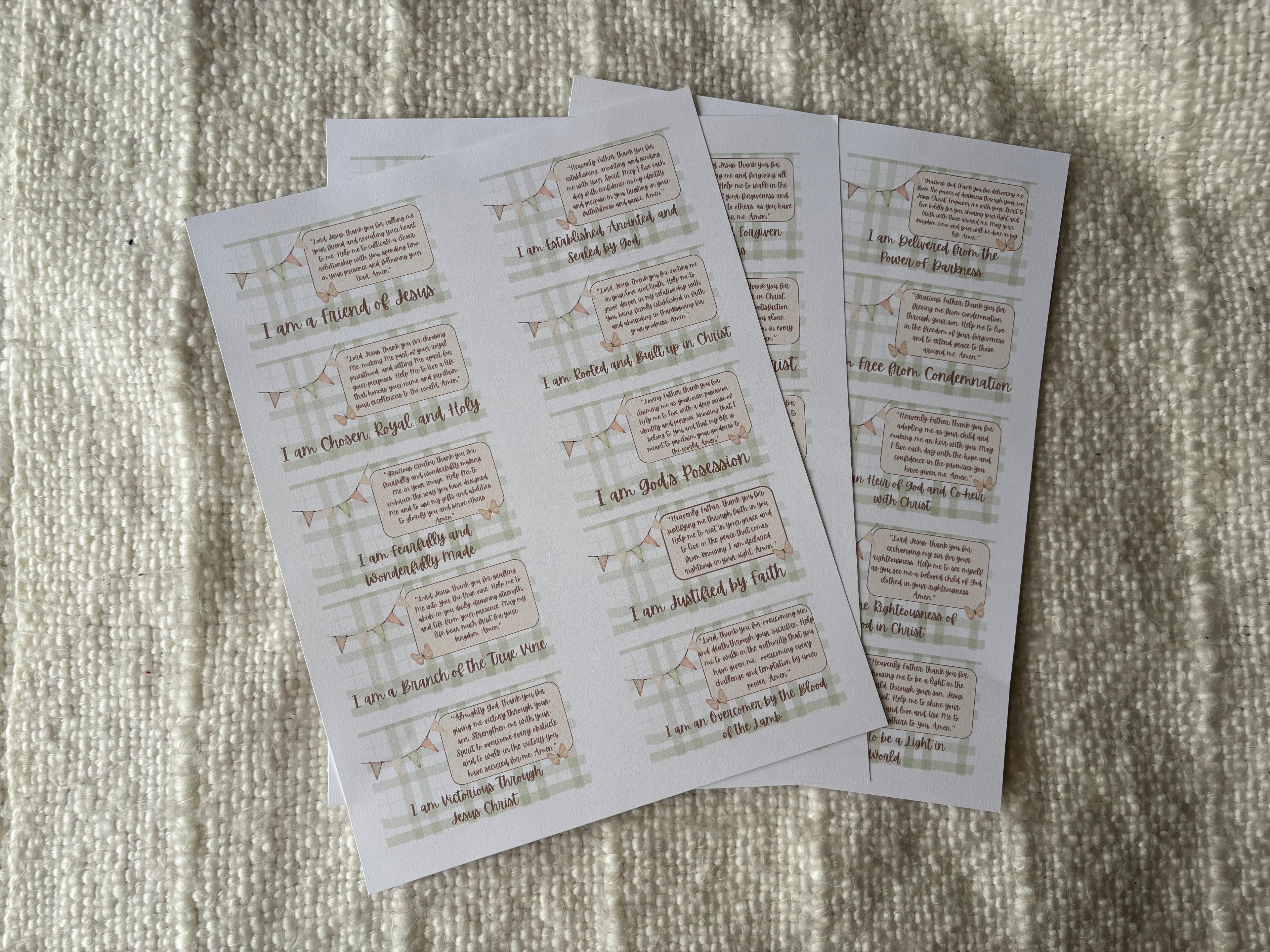 "Identity in Christ" Printable Cards