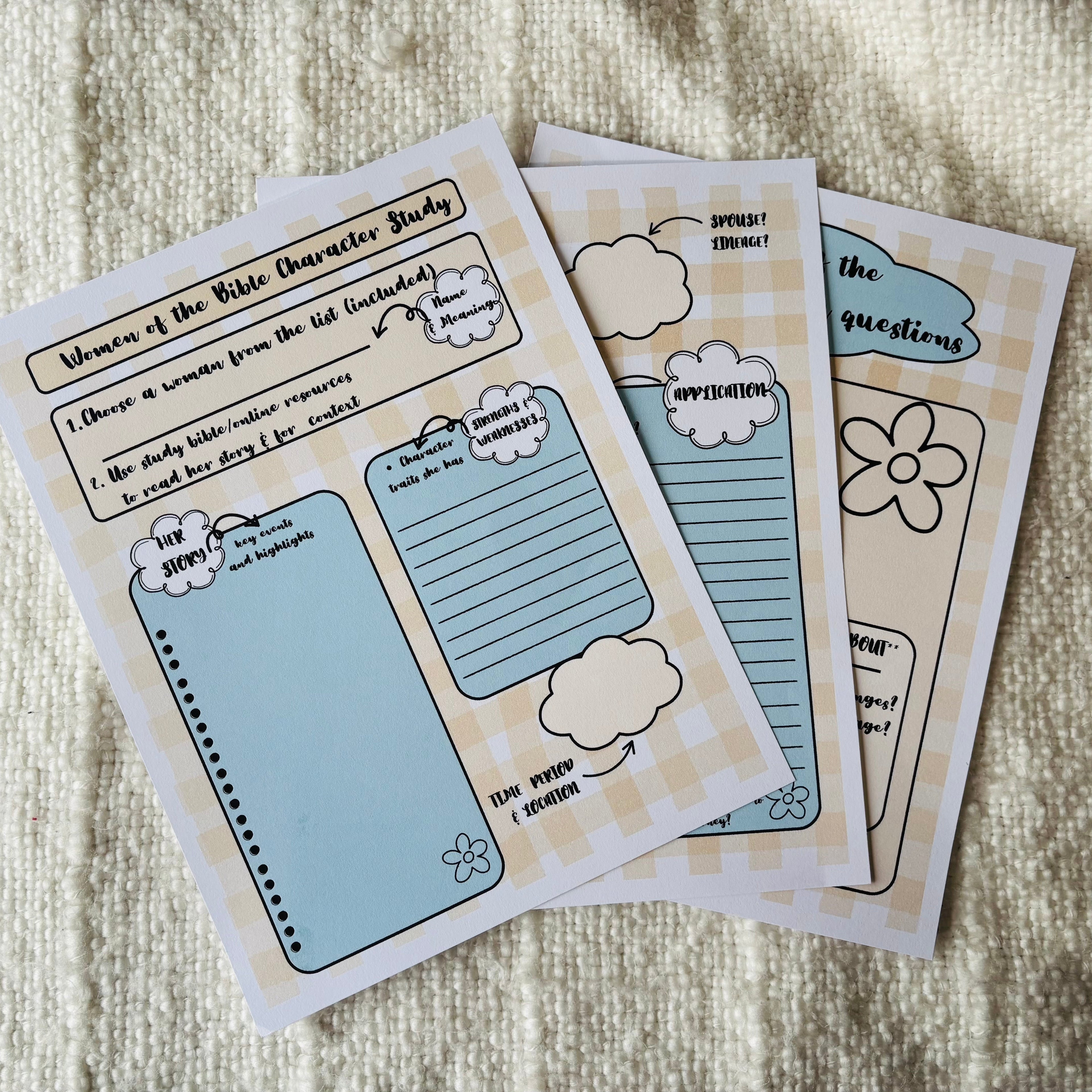 "Women of the Bible" Printable Template