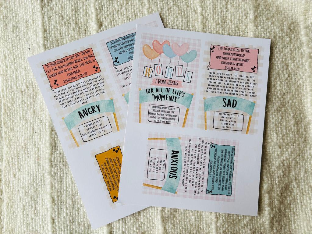 "Words of Jesus" Printable Scripture Cards