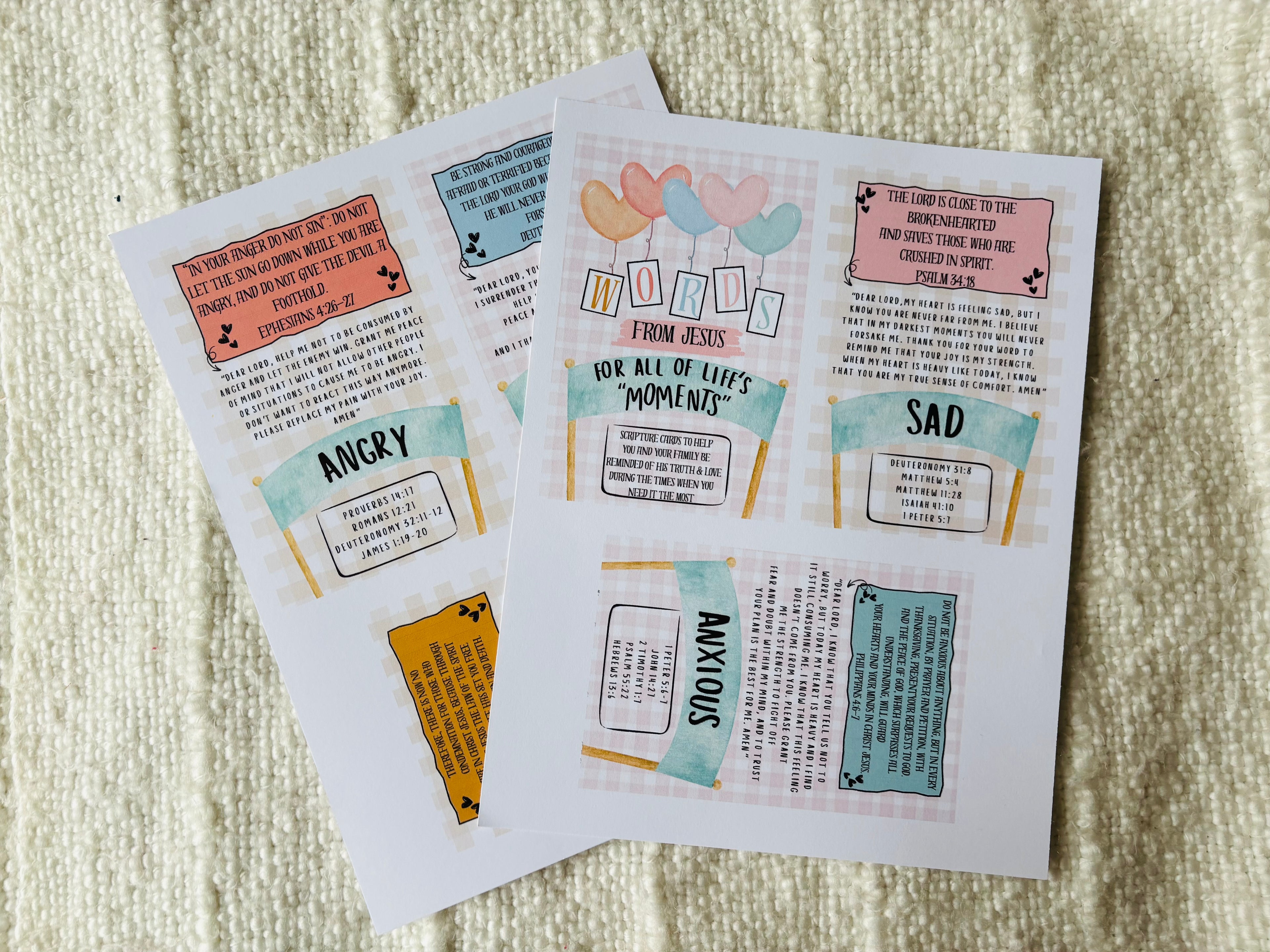 "Words of Jesus" Printable Scripture Cards