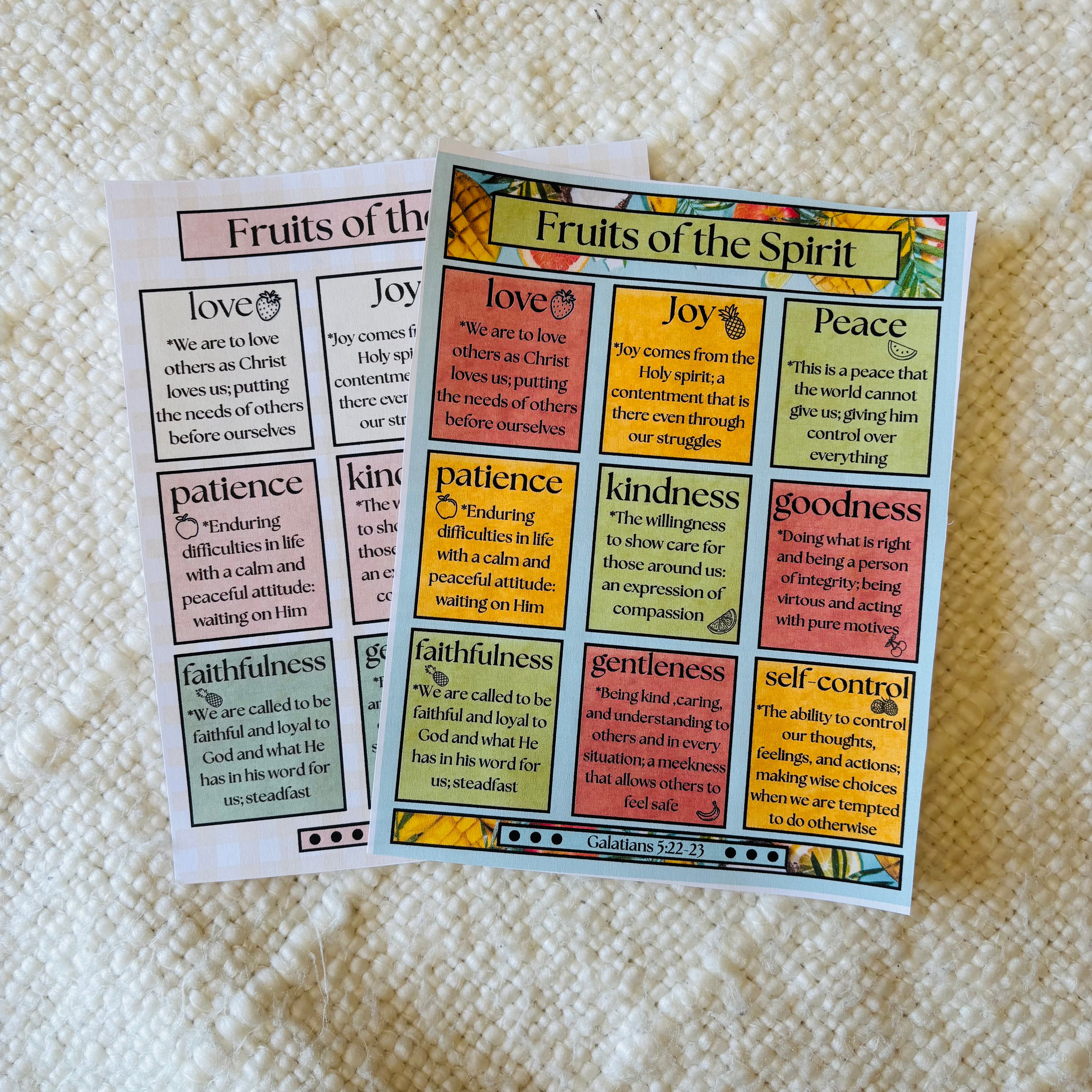 "Fruits of the Spirit" Printable