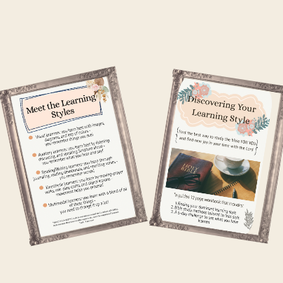 "Discover Your Learning Style" Printable workbook