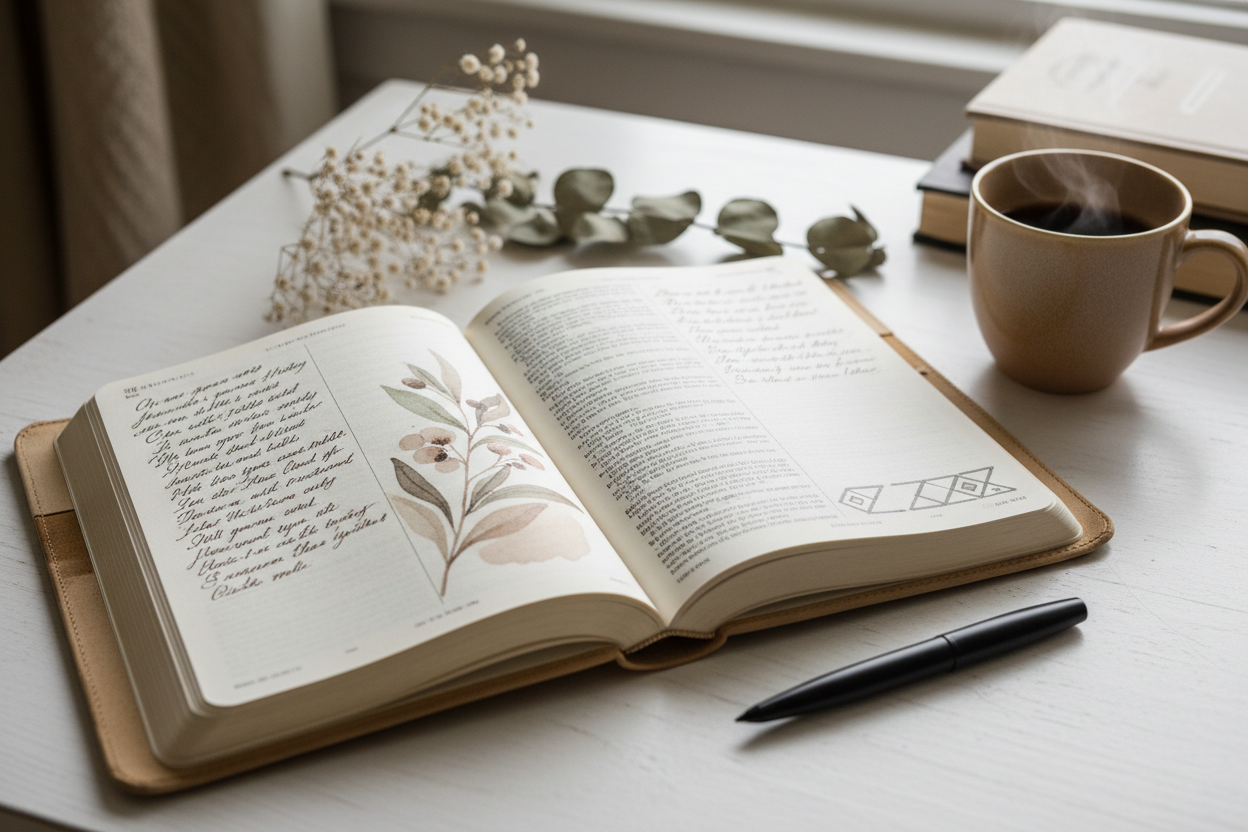 neutral colors journaling bible